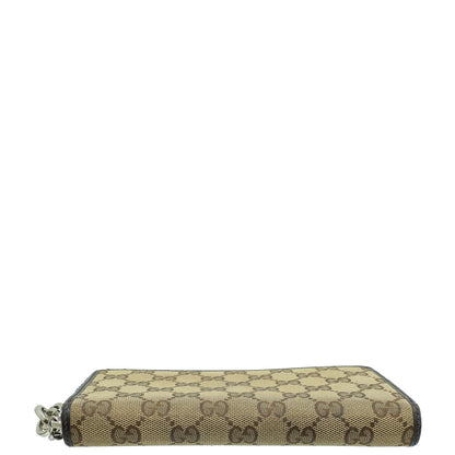 Gucci Ebony GG Zip Around Wallet