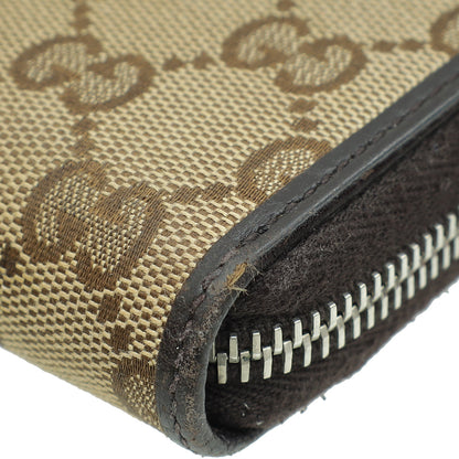Gucci Ebony GG Zip Around Wallet