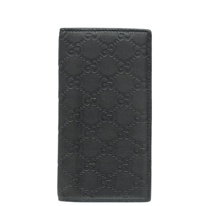Gucci Black Guccissima Bifold Long Wallet
