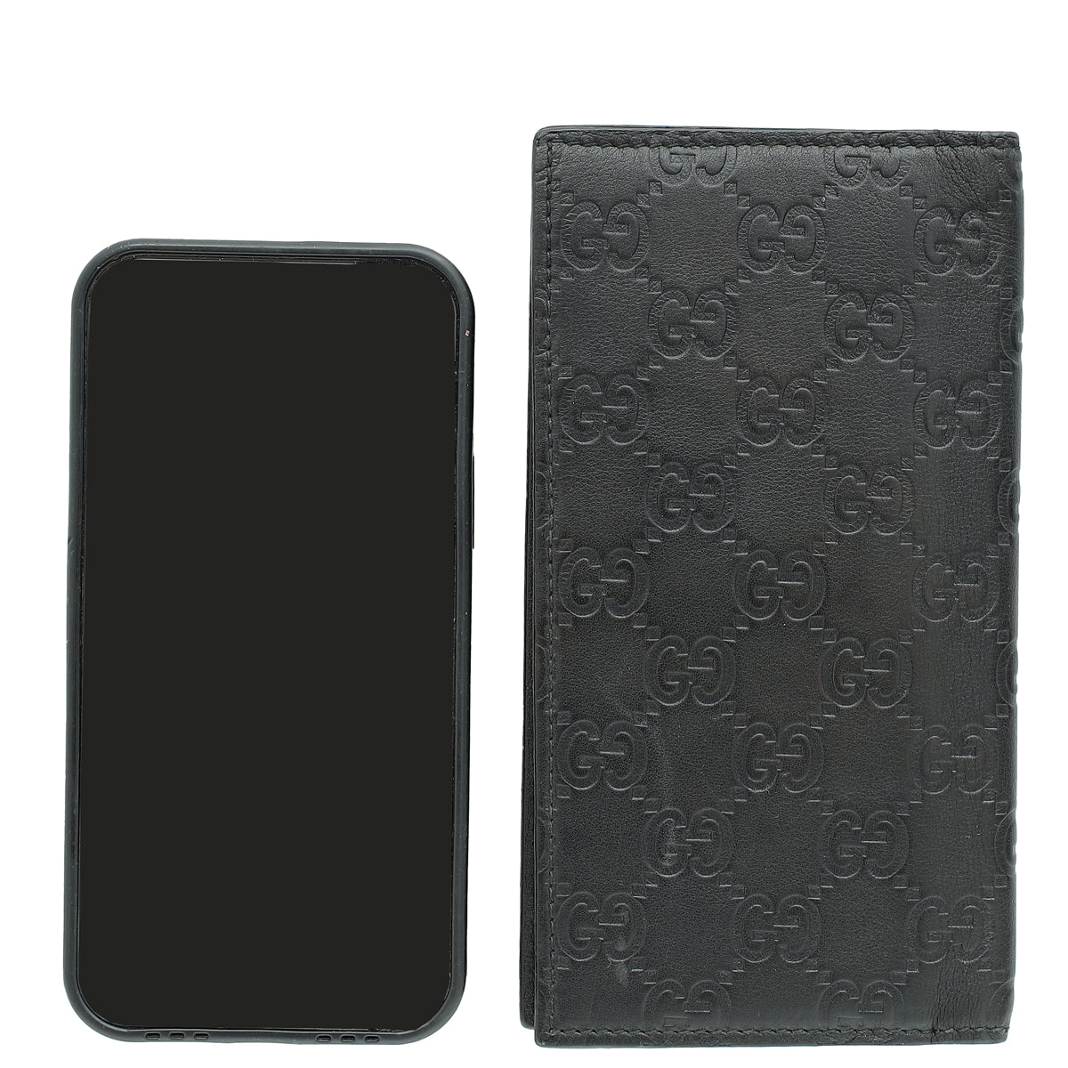 Gucci Black Guccissima Bifold Long Wallet