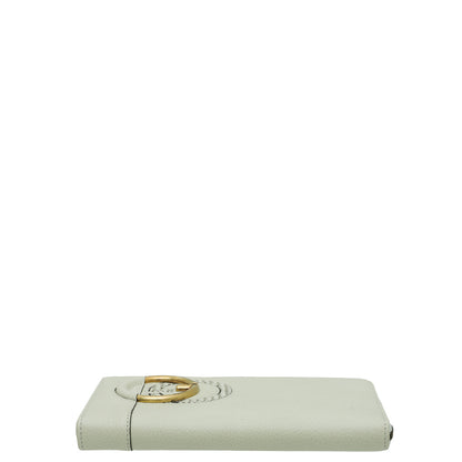 Gucci Off White Twill Zippy Organizer Wallet