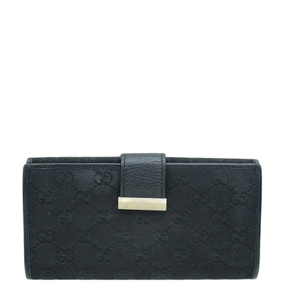 Gucci Black GG French Wallet