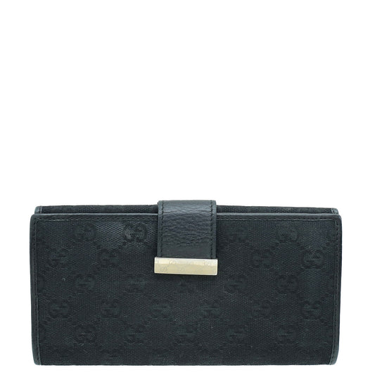 Gucci Black GG French Wallet