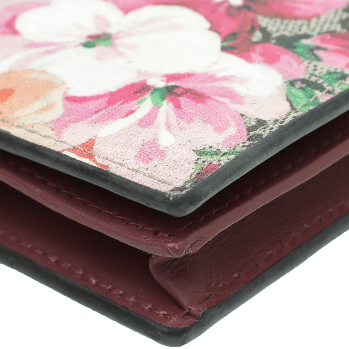 Gucci Bicolor GG Supreme Blooms Card Case Wallet