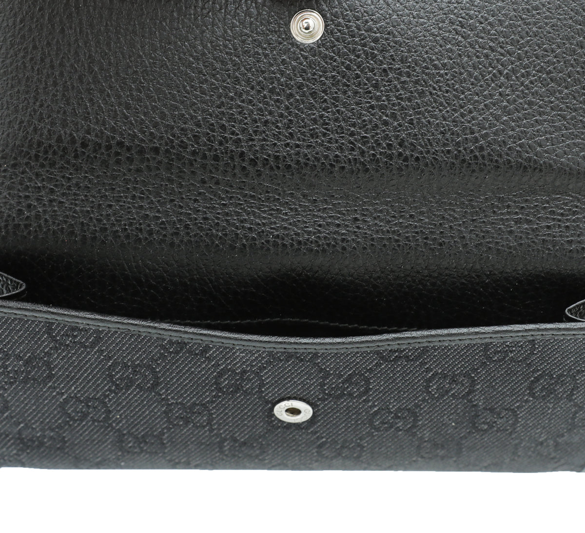 Gucci Black Studded Interlocking G Continental Wallet