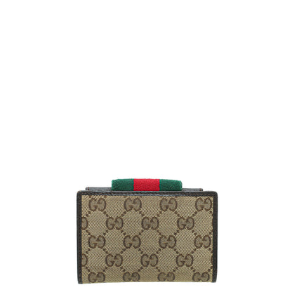 Gucci Bicolor GG Web Small Wallet