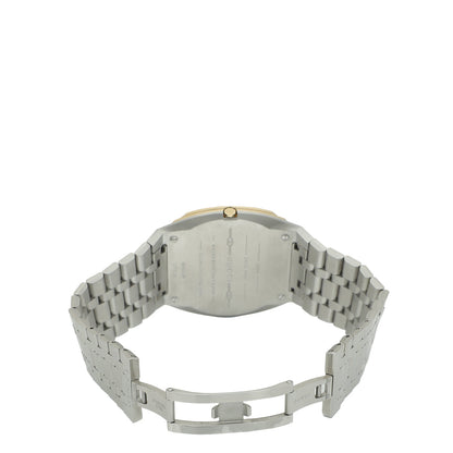 Gucci Stainless Steel 18K Yellow Gold 25H 30mm Quartz Watch
