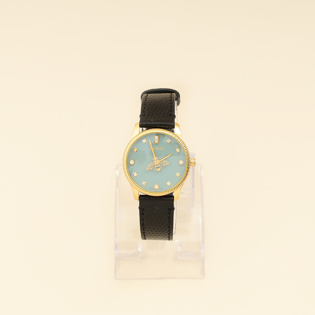 Gucci Gold PVD Stainless Steel G-Timeless Bee Logo 29mm Quartz Watch