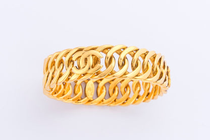 Chanel CC Logo Bangle Bracelet Gold, no Dust Cover & Box