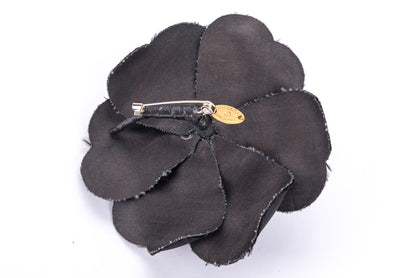 Chanel Camellia Brooch Black Color with Box