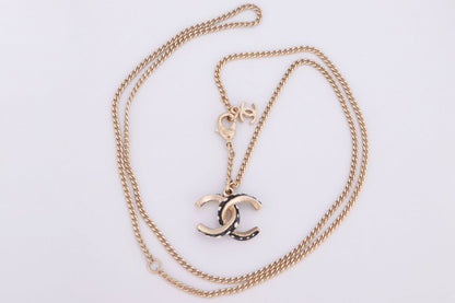 Chanel Small CC Black Polka Dot Necklace