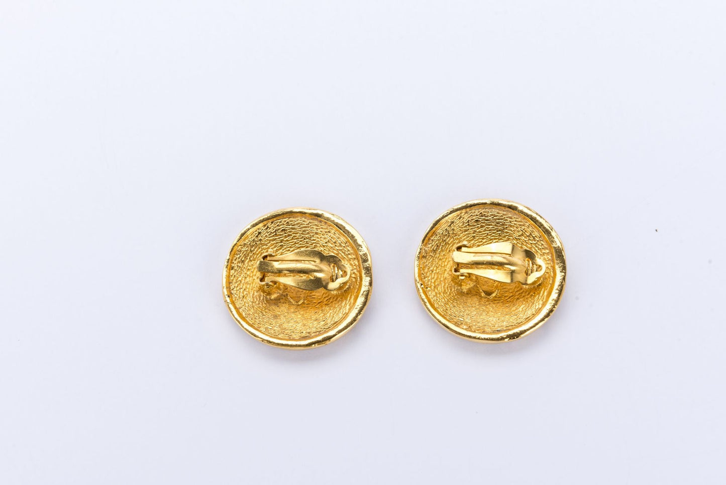 Chanel Vintage Rue Cambon Gold Plated Large Earrings, no Dust Cover & Box