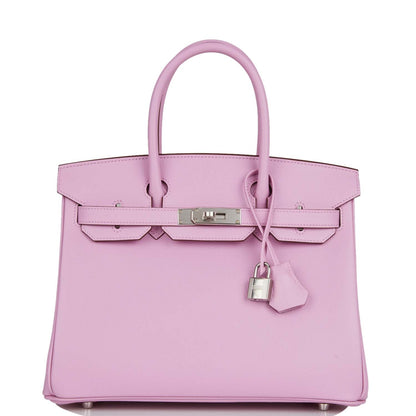 Hermes Birkin 30 Mauve Sylvestre Epsom Palladium Hardware