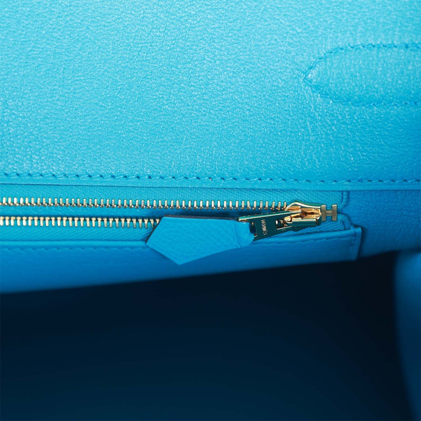 Hermes Birkin 35 Bleu Frida Epsom Gold Hardware