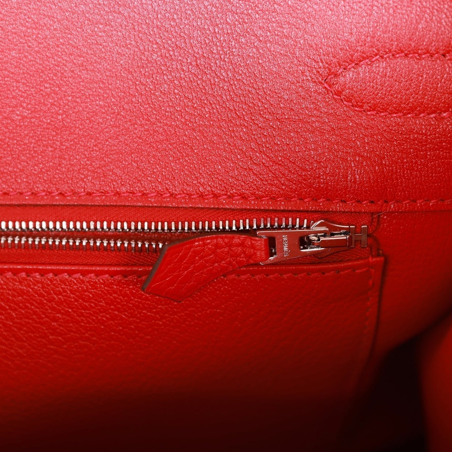 Hermes Birkin 35 Rouge Casaque Clemence Palladium Hardware