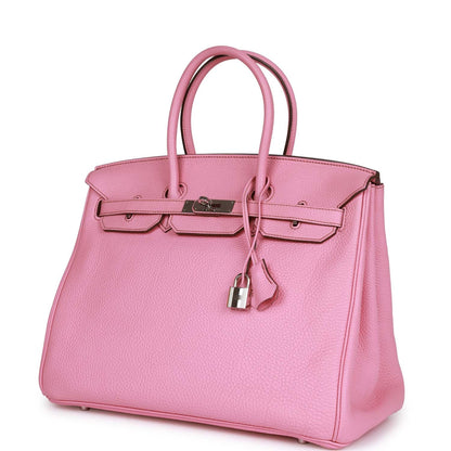 Hermes Birkin 35 Bubblegum Togo Palladium Hardware