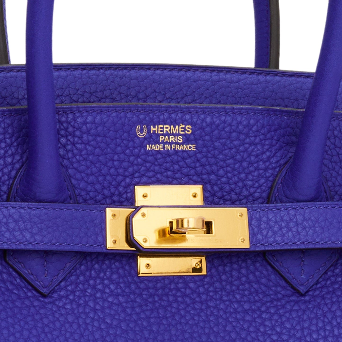 Hermes Special Order (HSS) Birkin 35 Bleu Electric Verso Clemence Gold Hardware