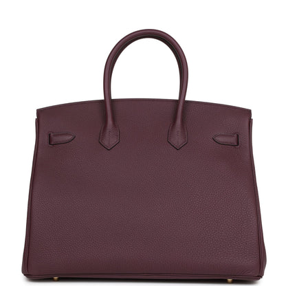 Hermes Birkin 35 Cassis Togo Gold Hardware