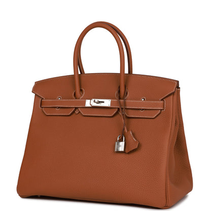 Hermes Birkin 35 Gold Togo Palladium Hardware