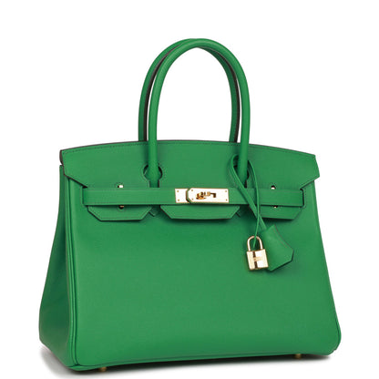 Hermes Birkin 30 Cactus Epsom Gold Hardware