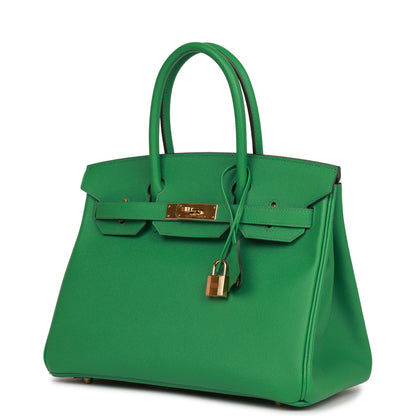 Hermes Birkin 30 Cactus Epsom Gold Hardware