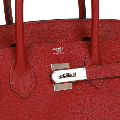 Hermes Birkin 30 Rouge Imperial Togo Palladium Hardware