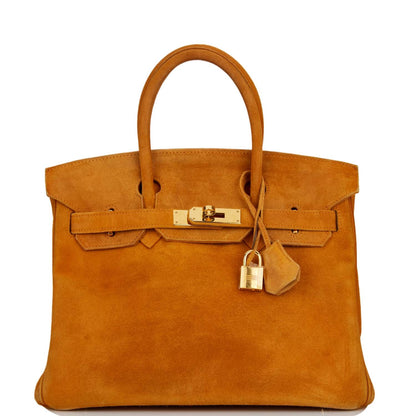 Vintage Hermes Birkin 30 Orange H Doblis Gold Hardware