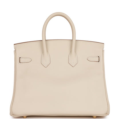 Hermes Birkin 25 Craie Swift Gold Hardware