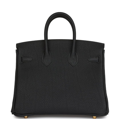 Hermes Birkin 25 Black Togo Gold Hardware