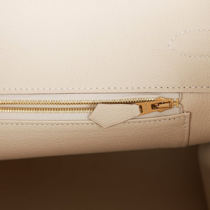 Hermes Birkin 35 Craie Togo Rose Gold Hardware