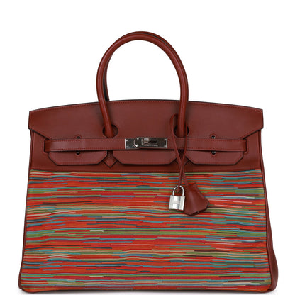 Hermes Birkin 35 Vibrato Rouge H Boxcalf Palladium Hardware