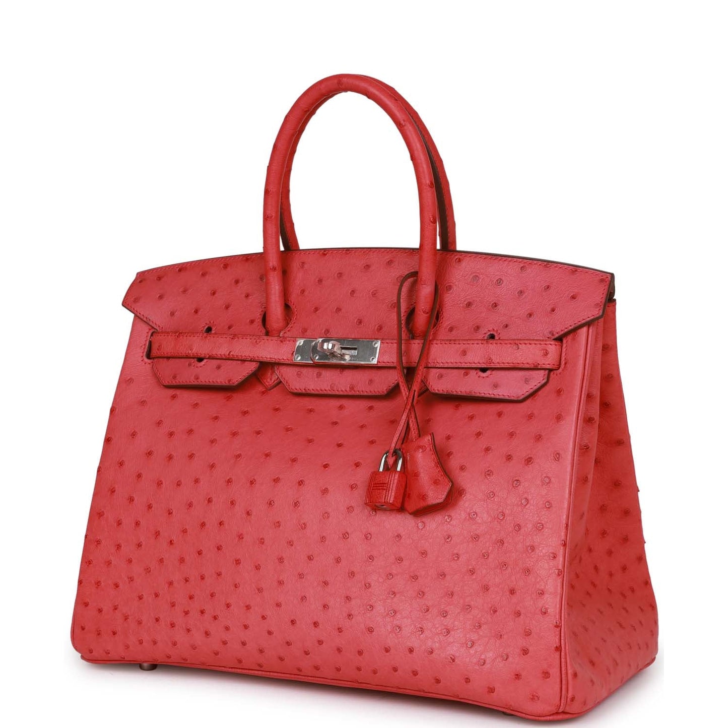 Hermes Birkin 35 Bougainvillea Ostrich Palladium Hardware