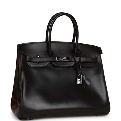 Hermes Special Order (HSS) Birkin 35 Black Box Verso Palladium Hardware