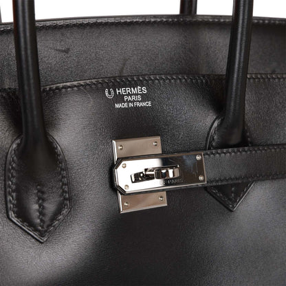 Hermes Special Order (HSS) Birkin 35 Black Box Verso Palladium Hardware