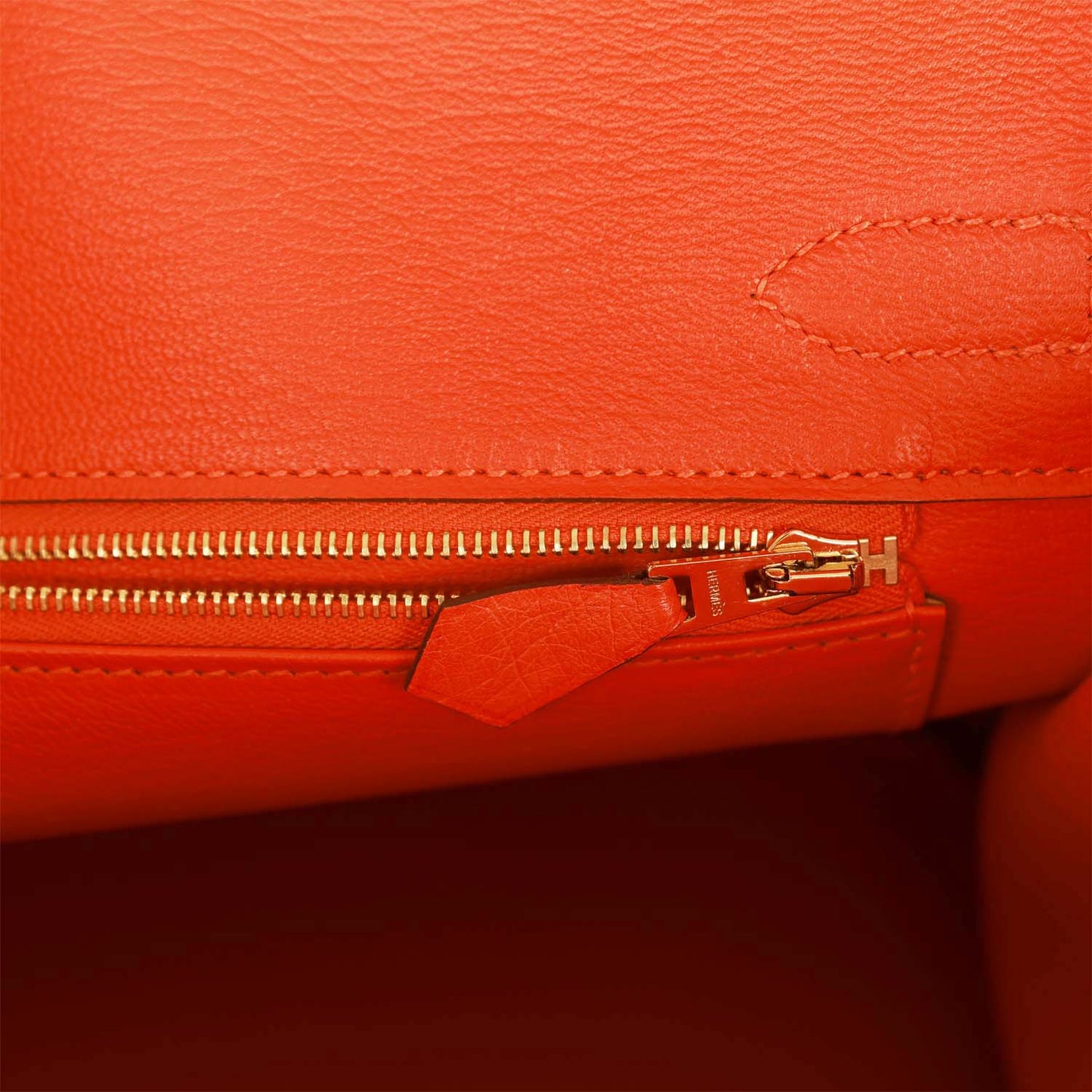 Hermes Birkin 30 Tangerine Ostrich Gold Hardware