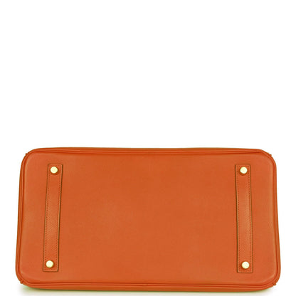 ermes Birkin 35 Feu Epsom Gold Hardware