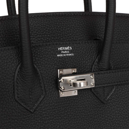 Hermes Birkin 25 Black Togo Palladium Hardware