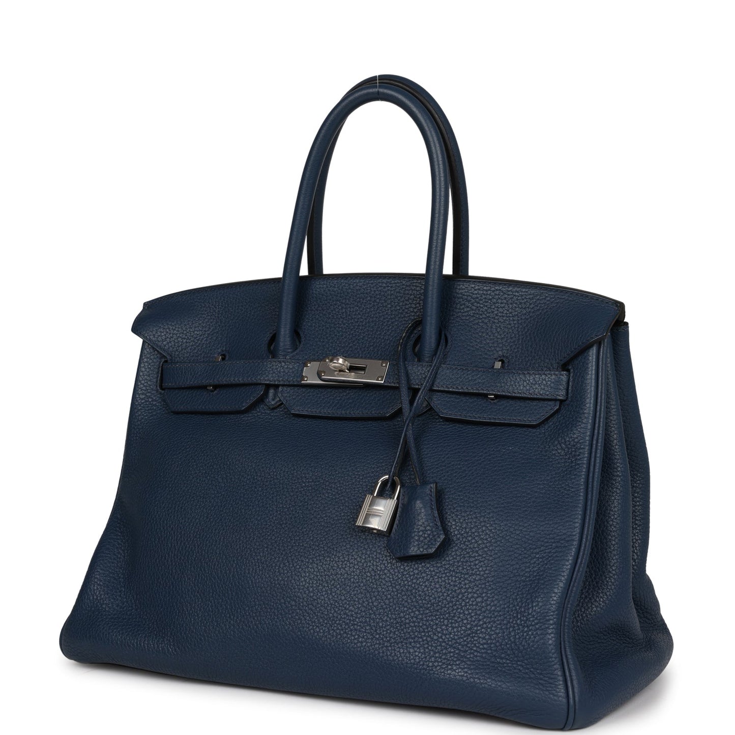 Hermes Birkin 35 Bleu De Prusse Clemence Palladium Hardware