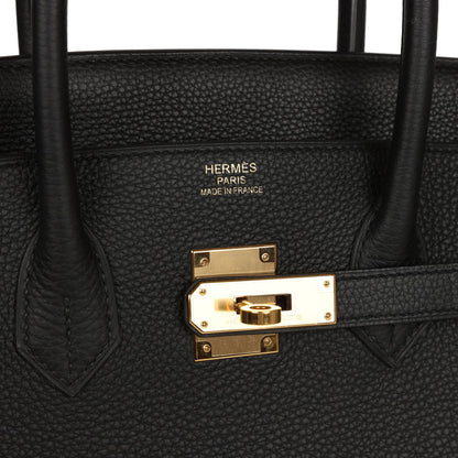 Hermes Birkin 35 Black Togo Gold Hardware