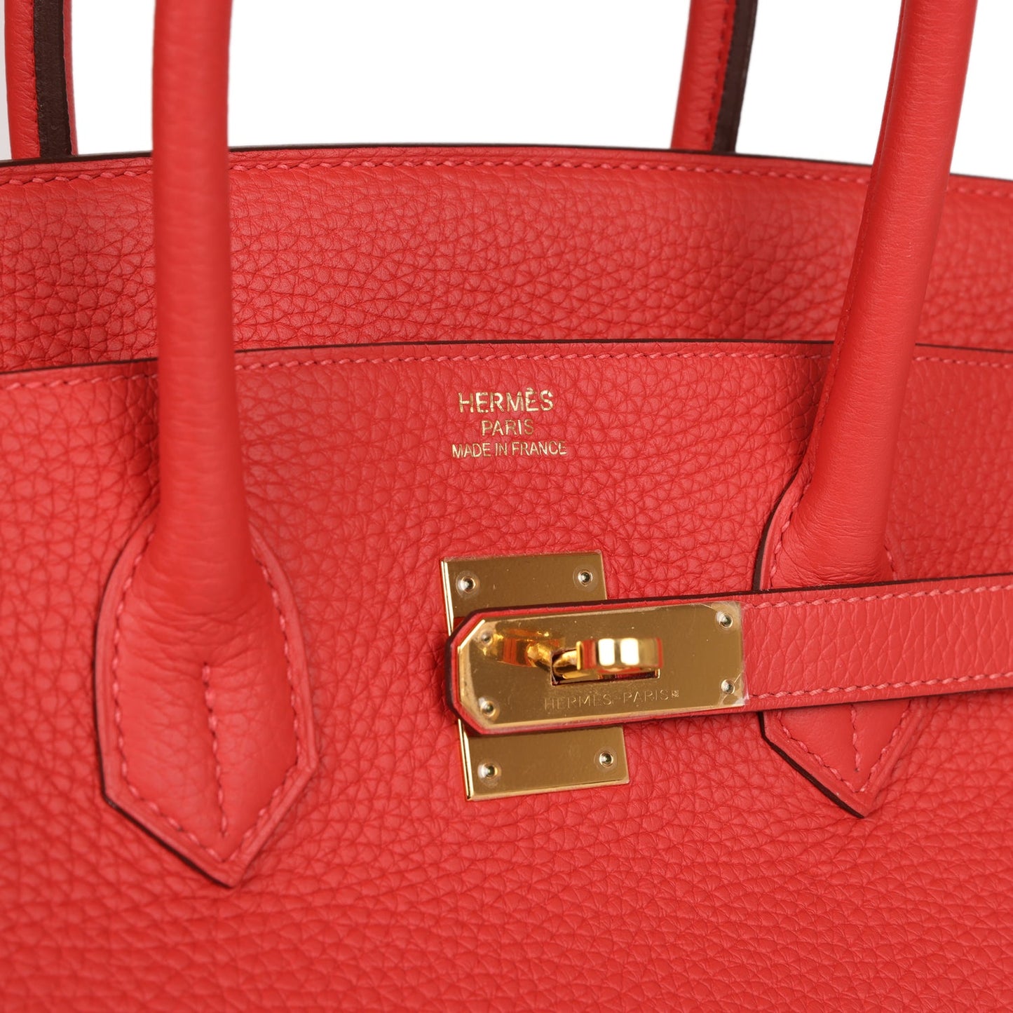 Hermes Birkin 35 Vermillion Togo Gold Hardware