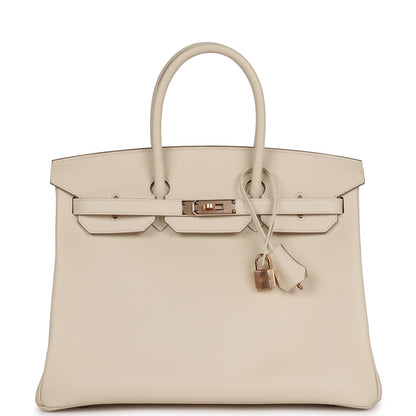 Hermes Birkin 35 Craie Epsom Gold Hardware