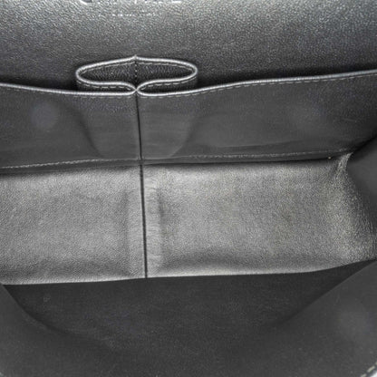 Silver Chanel Jumbo Classic Perforated Lambskin Double Flap Shoulder Bag