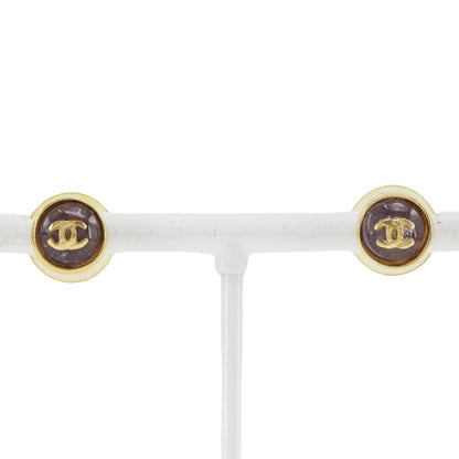 CHANEL Pierce Plated Gold gold COCO Mark Women Used