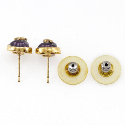 CHANEL Pierce Plated Gold gold COCO Mark Women Used