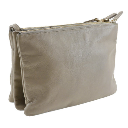 CELINE Shoulder Bag Calfskin gray Trio Large Women Used
