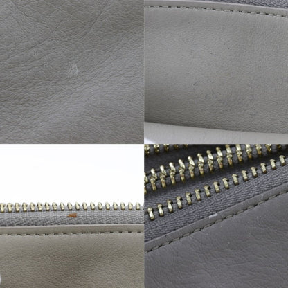 CELINE Shoulder Bag Calfskin gray Trio Large Women Used