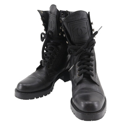Chanel Leather Boots Black