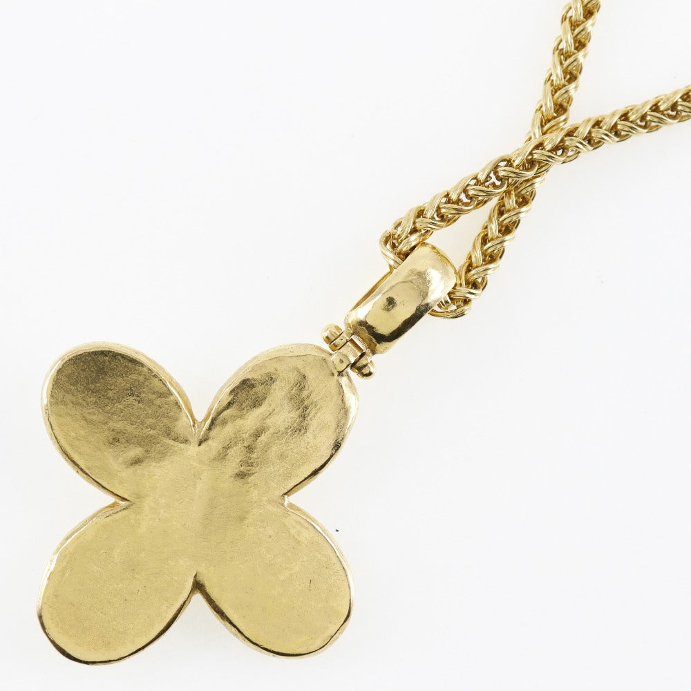 Chanel Coco Mark Necklace Gold Plated Shell