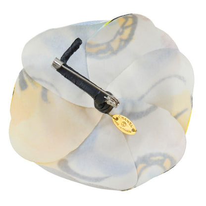 CHANEL Brooch cloth White / multicolor Camelia corsage Women New