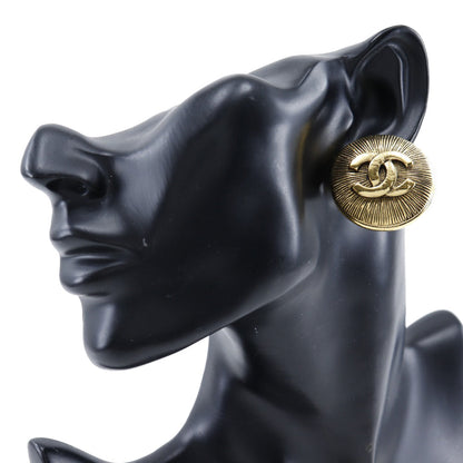 CHANEL Earring Plated Gold gold COCO Mark Women Used